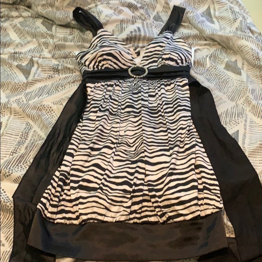 M zebra dress with back tie